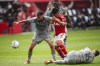 CF Montreal defender Joel Waterman (16) , front, and CF Montreal defender Rudy Camacho (4) fight for the ball against New York Red Bulls midfielder Omir Fernandez (21) during an MLS soccer match at Red Bull stadium, Saturday, April. 9, 2022, in Newark, N.J. Montreal has improved to become a top-10 road team this year, beating a club record with five wins. THE CANADIAN PRESS/AP-Eduardo Munoz Alvarez