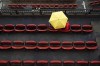 Fans sit in the stands after a scheduled start of a baseball game between the St. Louis Cardinals and the Chicago Cubs Wednesday, Aug. 3, 2022, in St. Louis. The game has been postponed due to weather and the two teams plan to play a doubleheader on Thursday. (AP Photo/Jeff Roberson)