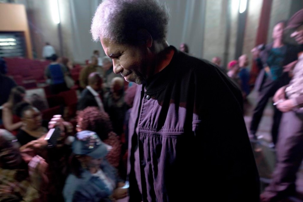 FILE - Albert Woodfox mixes with the audience at the Ashe Cultural Arts Center in New Orleans, Friday, Feb. 19, 2016. Earlier in the day, Woodfox, the last of three high-profile Louisiana prisoners known as the