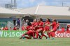 Canadian players celebrate after defeating Mexico 6-5 in a penalty shootout in Tampa on Friday, August 5, 2022. Canada will advance to Sunday’s final of the CONCACAF Girls' Under-15 Championship against the U.S. THE CANADIAN PRESS/HO - Canada Soccer, Audrey Magny
