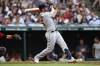 Houston Astros' Trey Mancini watches his grand slam off Cleveland Guardians starting pitcher Hunter Gaddis during the third inning of a baseball game Friday, Aug. 5, 2022, in Cleveland. (AP Photo/Ron Schwane)