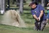 Kirk Triplett, of the United States, hits from a sand trap during the PGA Tour Champions Shaw Charity Classic golf event in Calgary, Alta., Saturday, Aug. 6, 2022.THE CANADIAN PRESS/Jeff McIntosh