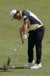 Sungjae Im, of South Korea, hits to the ninth hole during the third round of the Wyndham Championship golf tournament in Greensboro, N.C., Saturday, Aug. 6, 2022. (AP Photo/Chuck Burton)