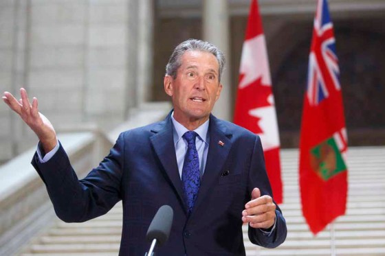 Premier Brian Pallister at a news conference at the legislature on July 15. (Mike Deal / Winnipeg Free Press files)