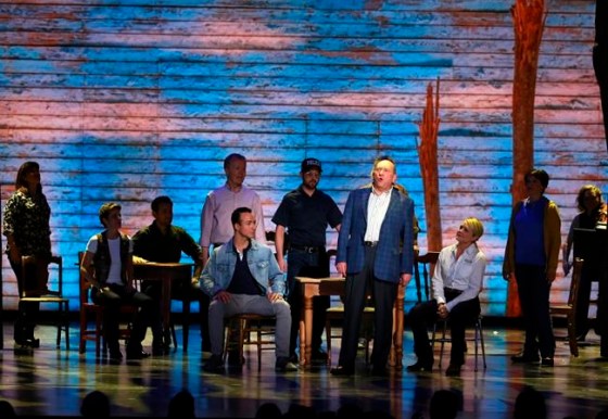 Michael Zorn / Invision / THE ASSOCIATED PRESSThe cast of 'Come From Away' performs at the 71st annual Tony Awards on Sunday, in New York.