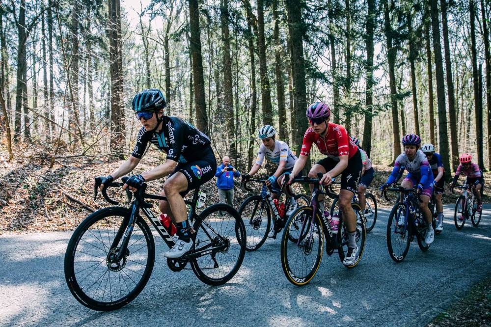 ELOISE MAVIAN / TORNANTI
“It’s special to be representing Canada, especially… since I represent one of the smaller regions in Canada for athletes,” says cyclist Leah Kirchmann.
