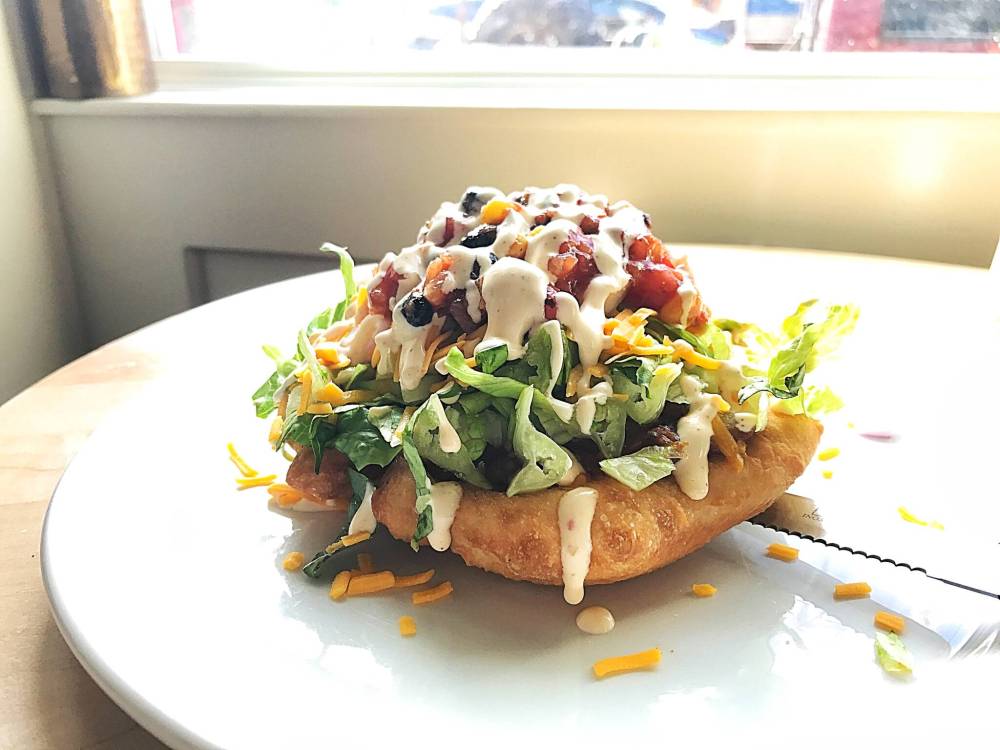 Slow roasted maple chipotle chicken is the star of the Sundance tipi taco at Winnipeg’s Feast Café Bistro.