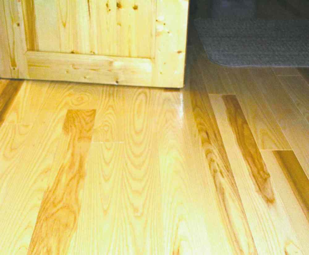 T&G ash flooring was nailed over top of a vinyl covered bathroom floor with a fir substrate. The solid ash has not moved since it was installed even though the cottage is not heated in the winter.