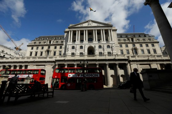Matt Dunham / The Canadian PressBuses pass the Bank of England, in the City of London, Friday, after a referendum which ended with a vote for Britain to leave the European Union.