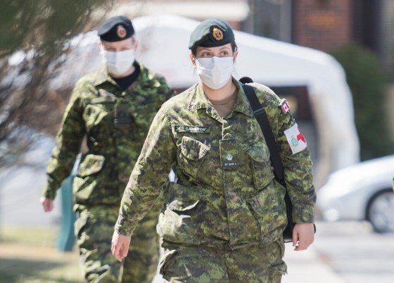 CPMembers of the Canadian Armed Forces at a long-term care home in Montreal in April 2020. (Graham Hughes / The Canadian Press files)