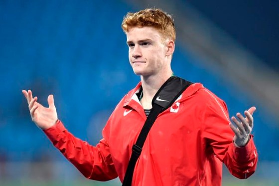 Frank Gunn / THE CANADIAN PRESSShawn Barber reacts as he leaves after being eliminated at 5.65 metres in the men's pole vault final during the athletics competition at the 2016 Summer Olympics in Rio de Janeiro, Brazil, Monday.