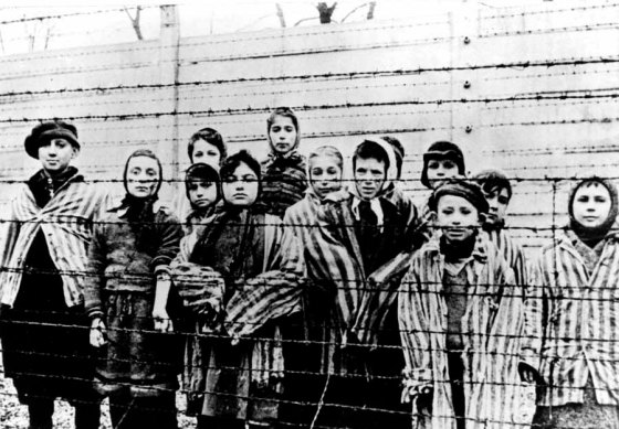 Children shortly after the liberation of the Auschwitz death camp in January 1945. (The Associated Press files)