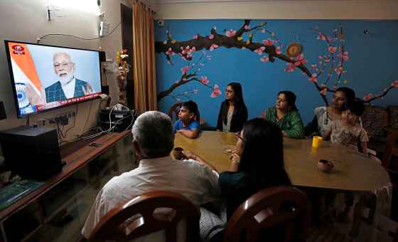 CPIndian Prime Minister Narendra Modi addressed the nation in a live broadcast Wednesday. (Rajesh Kumar Singh / The Associated Press)