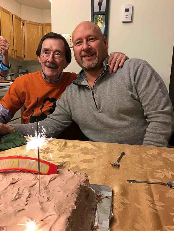 Jason Bell (right) and his father, Jack. (Supplied)