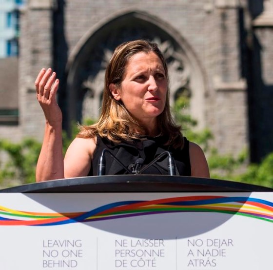 Foreign Affairs Minister Chrystia Freeland
