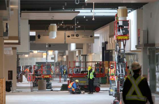 WAYNE GLOWACKI / WINNIPEG FREE PRESSBetween 80 and 85 per cent of the mall's 100 stores will be ready for the grand opening.
