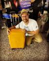 SUPPLIED
Ben Benton holds a suitcase the couple was forced to buy in Europe after their luggage was lost.