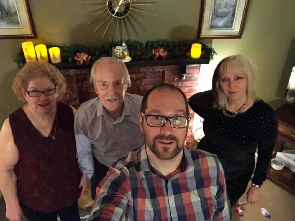 SUPPLIED
Ben Benton (second from right) with his mother, Jan, father, Evan and wife, Michelle Kirkbride.