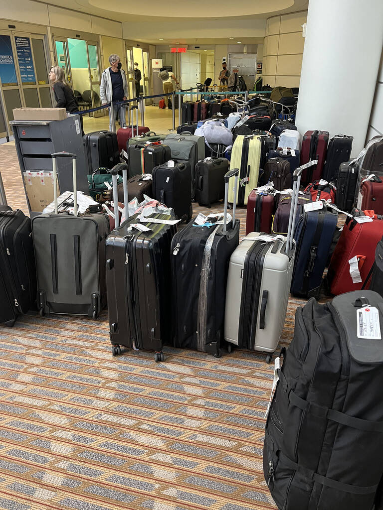 ‘Domino effect’ lost, delayed luggage pileups reach Winnipeg hub