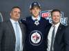 THE CANADIAN PRESS / Ryan Remiorz
The Winnipeg Jets picked Brad Lambert (centre) 30th overall during the first round of the 2022 NHL Draft Thursday in Montreal.