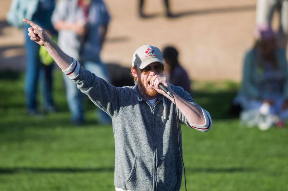 MIKAELA MACKENZIE / WINNIPEG FREE PRESS FILES
Anti-lockdown rally organizers Todd McDougall is anti-lockdown protesters individually charged for alleged repeated violations of public health orders involving outdoor gatherings between November 2020 and May 2021.