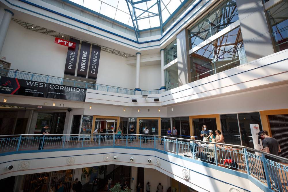MIKE DEAL / WINNIPEG FREE PRESS
Retail’s loss at Portage Place, where many units sit empty, is the fringe fest’s gain. ‘We’re always looking for vacant, available spaces to give our artists a place to perform,’ fringe executive producer Chuck McEwen says.