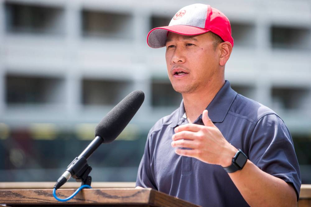 MIKAELA MACKENZIE / WINNIPEG FREE PRESS
Tim Yuen, owner of 9Round Downtown Fitness, says he’s grateful for the province’s COVID support initiatives.