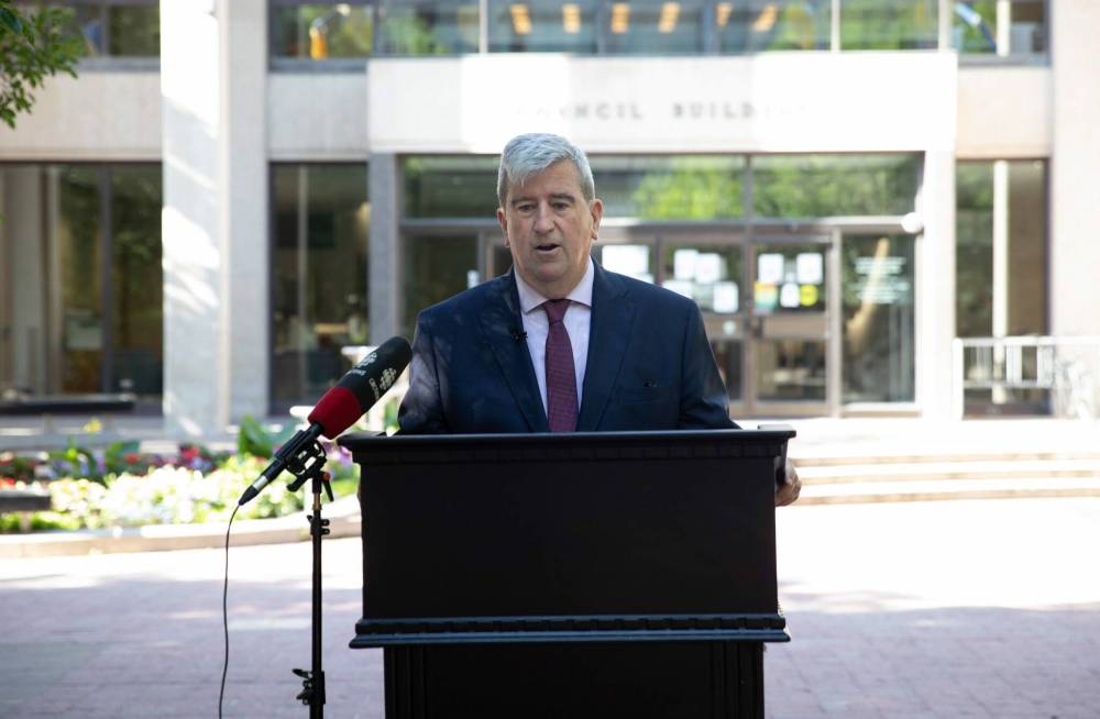 JESSICA LEE / WINNIPEG FREE PRESS
As part of this plan, Murray said, as mayor, he’d work to repair “fractious and difficult” relations between the province and the city,