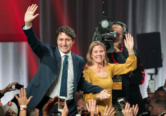 Paul Chiasson / The Canadian PressLiberal leader Justin Trudeau and wife Sophie Gregoire Trudeau