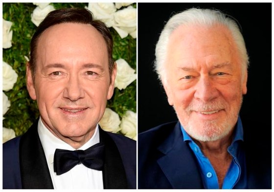 Kevin Spacey, left, is being replaced by Christopher Plummer