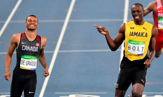 Martin Meissner / The Associated PressJamaica's Usain Bolt and Canada's Andre De Grasse, left, compete in a men's 200-meter semifinal during the athletics competitions of the 2016 Summer Olympics in Rio de Janeiro, Brazil, Wednesday.