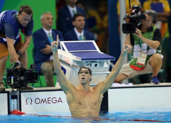 Matt Slocum / The Associated PressUnited States' Michael Phelps celebrates winning the gold medal in the men's 200-meter butterfly.