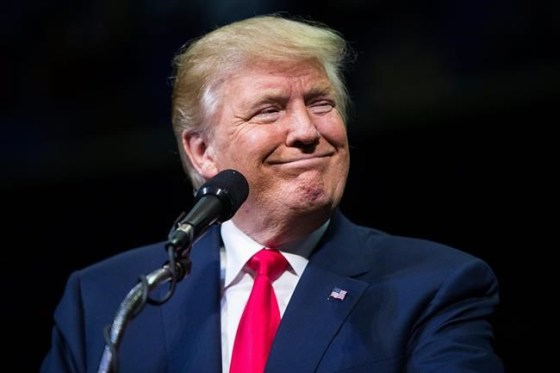 Christopher Dolan / The Citizens’ Voice / THE ASSOCIATED PRESSRepublican Presidential nominee Donald J. Trump looks on during a rally at Mohegan Sun Arena in Wilkes-Barre Twp., Pa. on Monday.