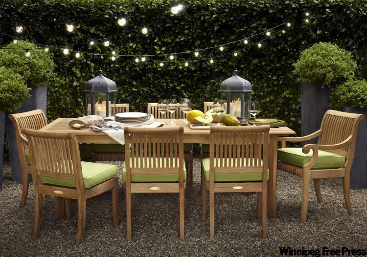 AP
The only maintenance necessary for teak furniture is periodic cleaning with a soft bristle brush, then rinse the entire piece to remove dirt and any remaining solution.