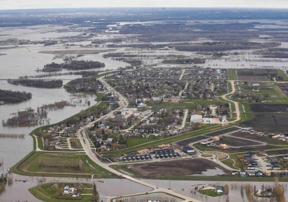 The Canadian PressSt. Adolphe is an island unto itself thanks to its ring dike. (John Woods / The Canadian Press files)