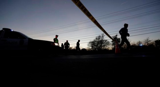 Eric Gay / The Associated PressA man runs from an area near the site of an explosion Tuesday  in Austin, Tex.