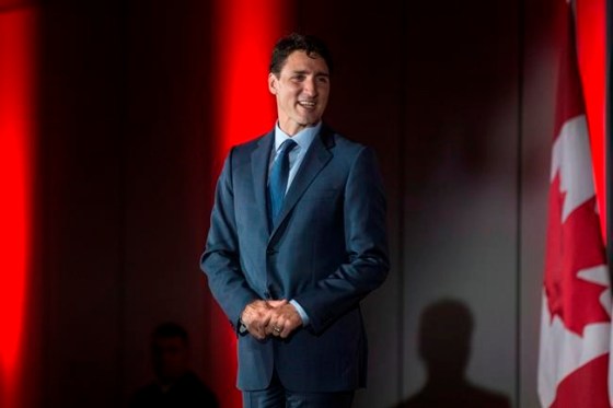 Prime Minister Justin Trudeau is making a point to spend time with the 450 Canadian military personnel that are embedded in Latvia. (Chris Young / Canadian Press files)
