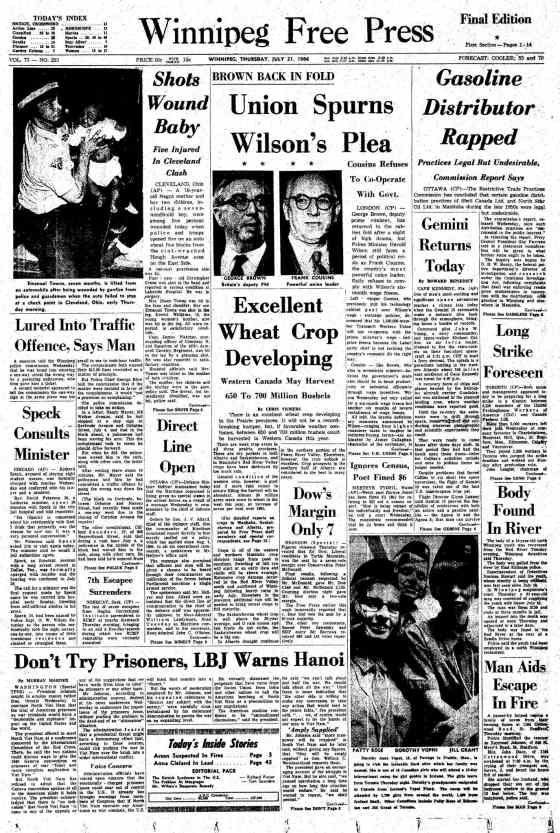 The Winnipeg Free Press, July 21, 1966