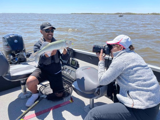 Photographer Ruth Bonneville recently joined Eric Labaupa on a Lake Winnipeg fishing trip. (Supplied)