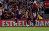Barcelona's Robert Lewandowski, left, celebrates after scoring a goal during the Joan Gamper trophy soccer match between FC Barcelona and Pumas Unam at the Camp Nou Stadium in Barcelona, Spain, Sunday, Aug. 7, 2022. c (AP Photo/Joan Monfort)
