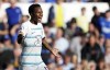 Chelsea's Raheem Sterling reacts during the English Premier League soccer match between Everton and Chelsea at Goodison Park in Liverpool, England, Saturday, Aug. 6, 2022. (AP Photo/Jon Super)
