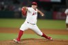 Los Angeles Angels starting pitcher Jose Suarez throws to a Seattle Mariners batter during the fifth inning of a baseball game Tuesday, Aug. 16, 2022, in Anaheim, Calif. (AP Photo/Marcio Jose Sanchez)