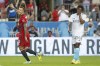 Toronto FC's Federico Bernardeschi (left) celebrates after converting a penalty shot as New England Revolution's DeJuan Jones reacts during first half MLS action in Toronto on Wednesday August 17, 2022. THE CANADIAN PRESS/Chris Young