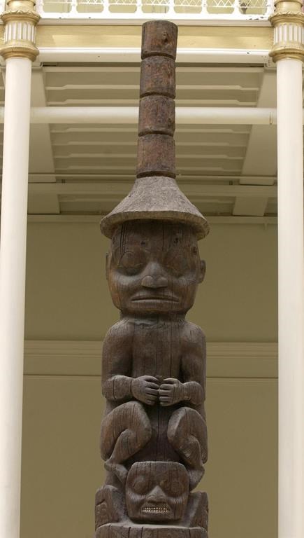 Seven delegates from the Nisga’a First Nation are in Scotland this week to discuss repatriating a memorial totem pole, as shown in this handout image provided by National Museums Scotland. THE CANADIAN PRESS/HO-National Museums Scotland
**MANDATORY CREDIT**