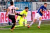FILE - Espanyol's Didac Vila, left, scores a goal past Luzern's goalkeeper Marius Müller during the Europa League third qualification round first leg soccer match between FC Luzern and Espanyol in the Swissporarena stadium in Lucerne, Switzerland, Aug. 8, 2019. Marius Müller judged to have used the word “gay” as an insult in a post-game interview was fined 2,000 Swiss francs ($2,070) by the Swiss Football League on Tuesday Aug. 23, 2022. (Alexandra Wey/Keystone via AP, File)