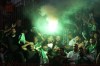 Maccabi's fans celebrate their sides second goal during the Champions League play-off, second leg soccer match between Red Star and Maccabi Haifa at the Rajko Mitic Stadium in Belgrade, Serbia, Tuesday, Aug. 23, 2022. (AP Photo/Darko Vojinovic)