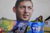 FILE - Cardiff supporters gather to pay tribute to Argentinian soccer player Emiliano Sala prior the French League One soccer match between Nantes against Bordeaux at La Beaujoire stadium in Nantes, western France, on Jan. 26, 2020. A years-long transfer dispute after the death in an airplane crash of soccer player Emiliano Sala was settled on Friday Aug. 26, 2022 in favor of his former club Nantes against Cardiff. (AP Photo/Michel Euler, File)