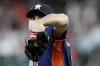 Houston Astros starting pitcher Justin Verlander throws against the Baltimore Orioles during the first inning of a baseball game Sunday, Aug. 28, 2022, in Houston. (AP Photo/David J. Phillip)