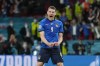 FILE - Italy's Andrea Belotti celebrates after he scored during the penalty shootout during the Euro 2020 soccer semifinal match between Italy and Spain at Wembley stadium in London, Tuesday, July 6, 2021. José Mourinho’s Roma added another established scorer when Italy center forward Belotti joined the club on a one-year contract on Sunday, Aug. 28, 2022. (AP Photo/Frank Augstein, Pool, File)