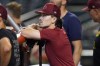 Arizona Diamondbacks' Corbin Carroll watches batting practice prior to a baseball game against the Philadelphia Phillies', Monday, Aug. 29, 2022, in Phoenix. (AP Photo/Matt York)